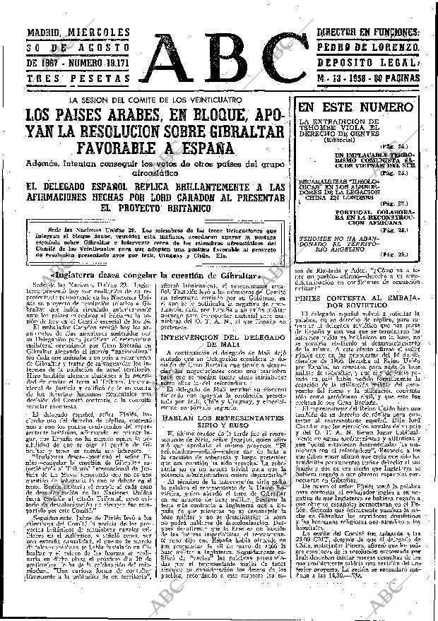 ABC MADRID 30-08-1967 página 23