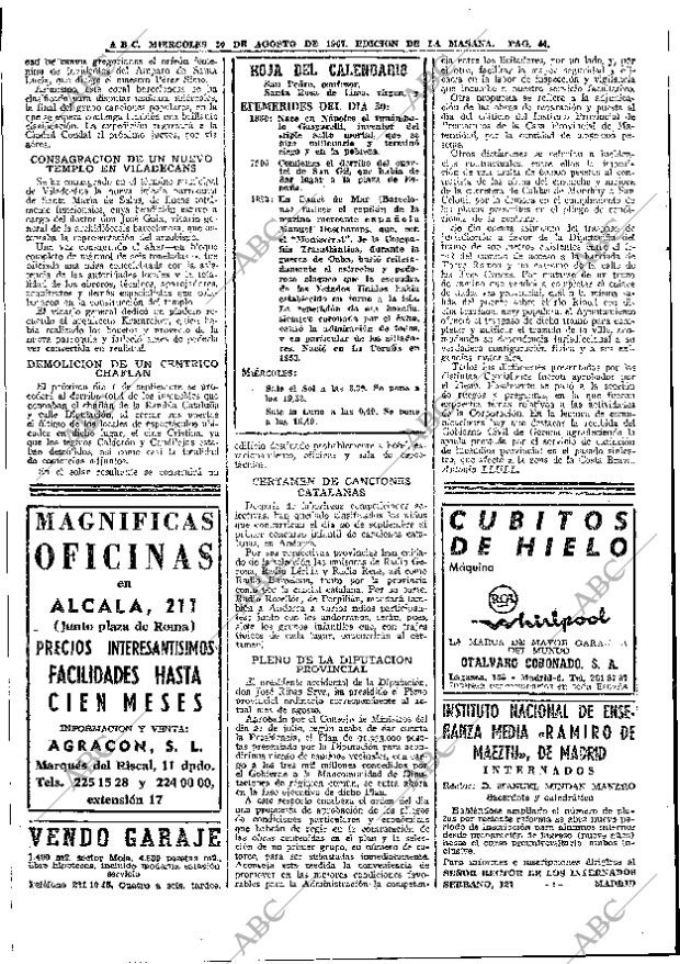 ABC MADRID 30-08-1967 página 44