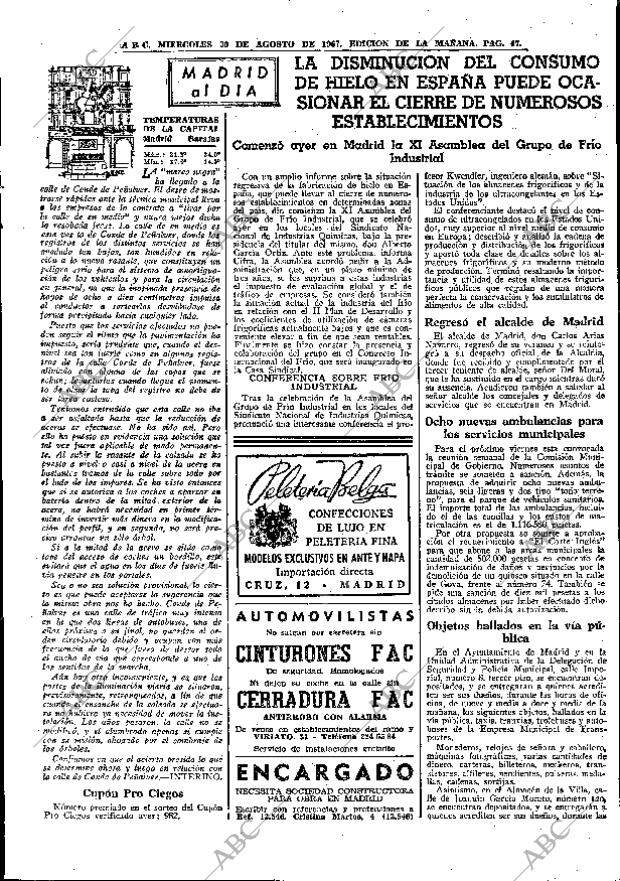 ABC MADRID 30-08-1967 página 47