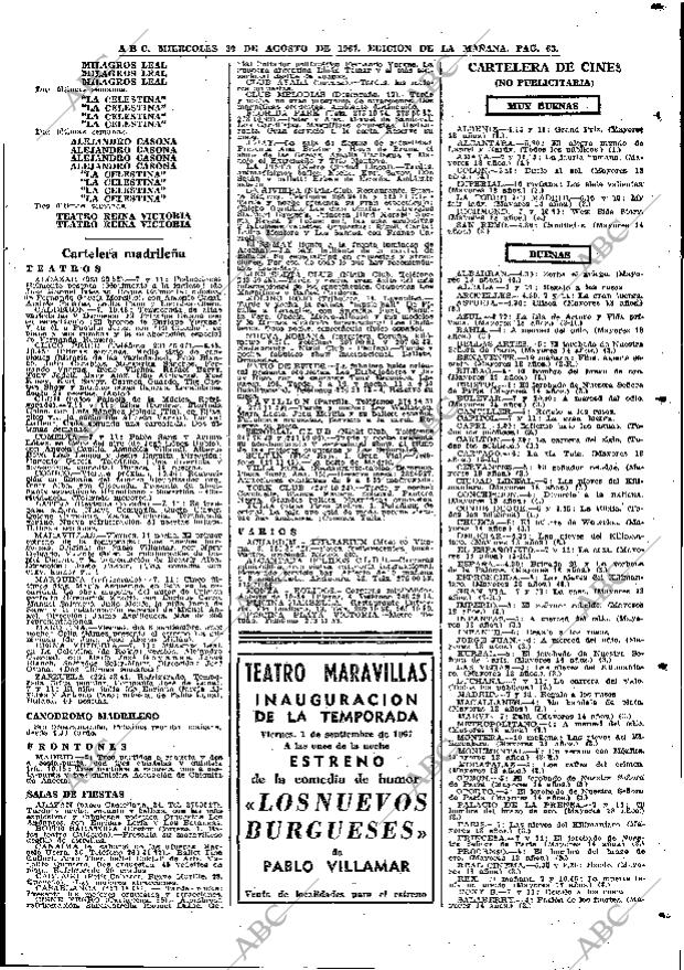ABC MADRID 30-08-1967 página 63