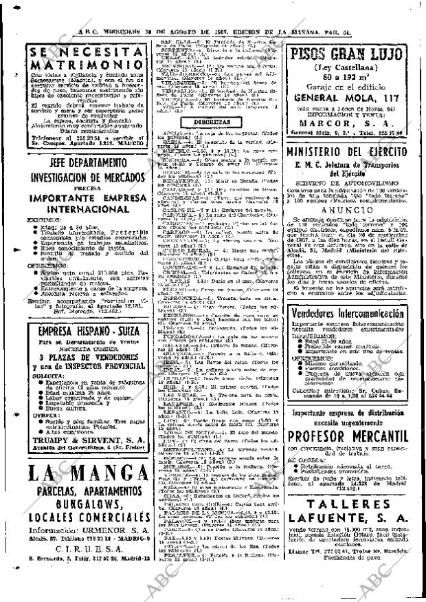 ABC MADRID 30-08-1967 página 64