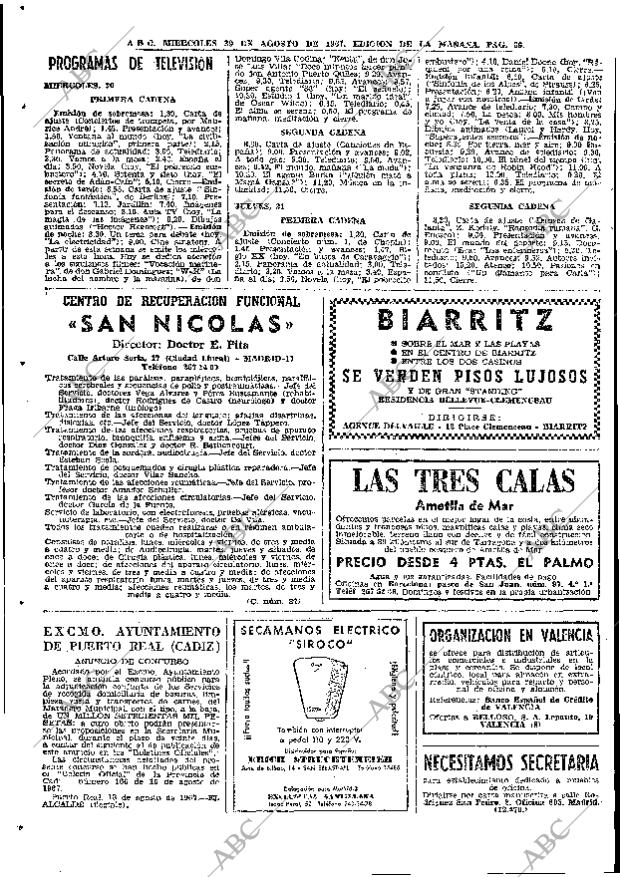 ABC MADRID 30-08-1967 página 66