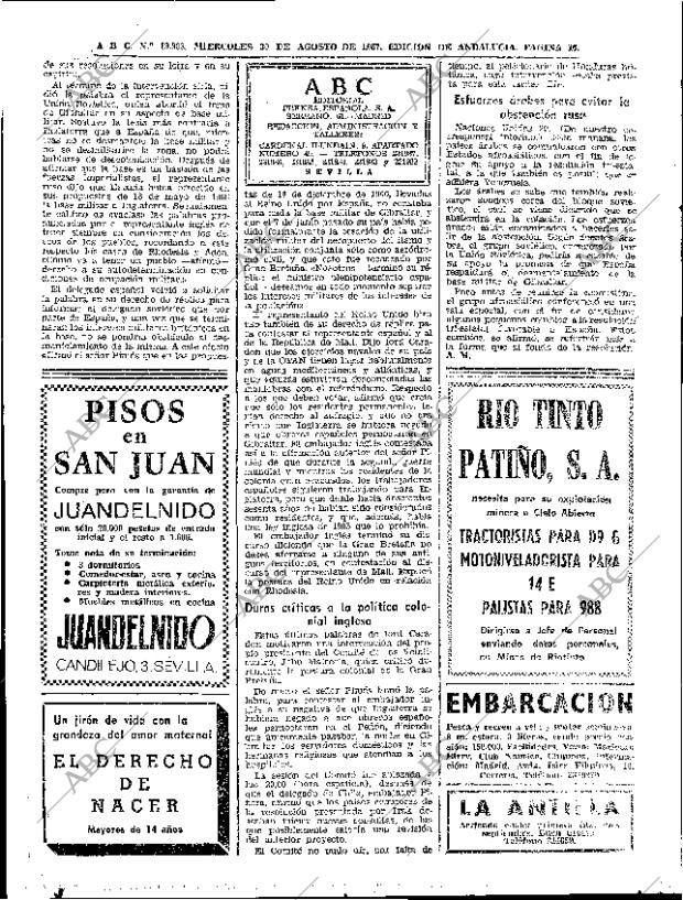 ABC SEVILLA 30-08-1967 página 16