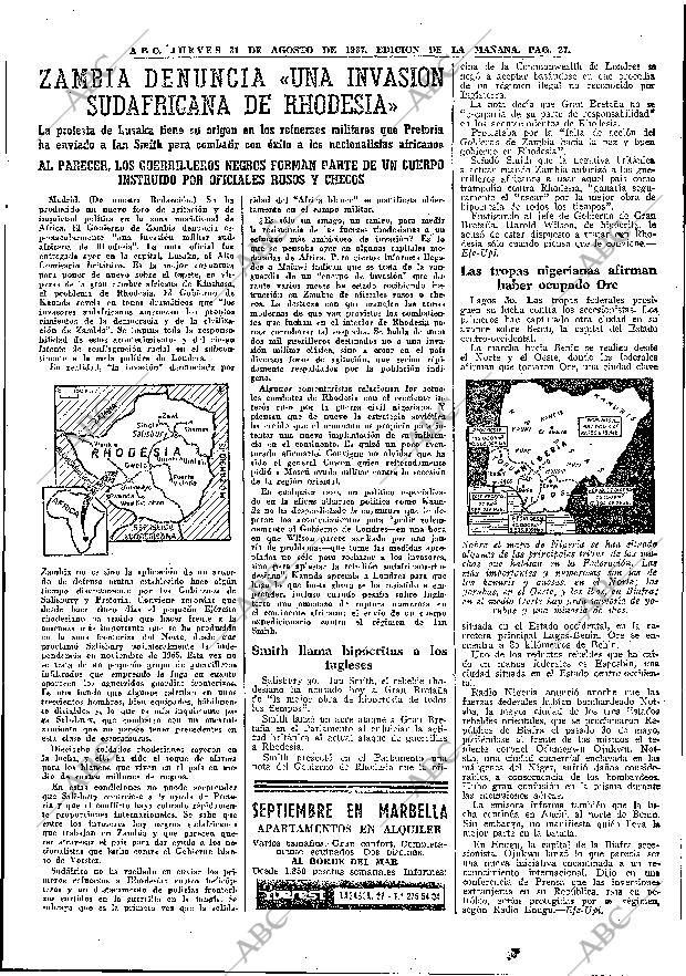 ABC MADRID 31-08-1967 página 27