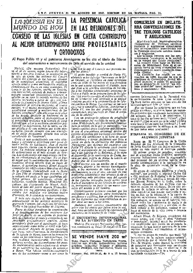 ABC MADRID 31-08-1967 página 31