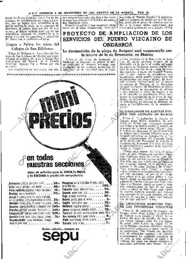 ABC MADRID 03-09-1967 página 65