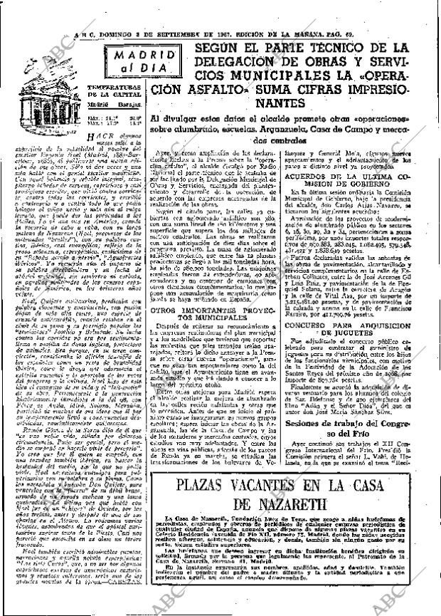 ABC MADRID 03-09-1967 página 69