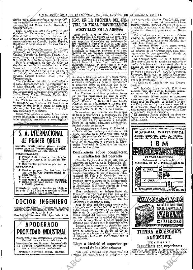 ABC MADRID 03-09-1967 página 70