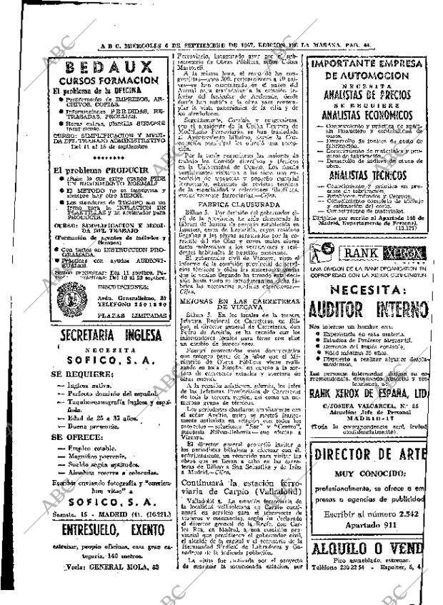 ABC MADRID 06-09-1967 página 44