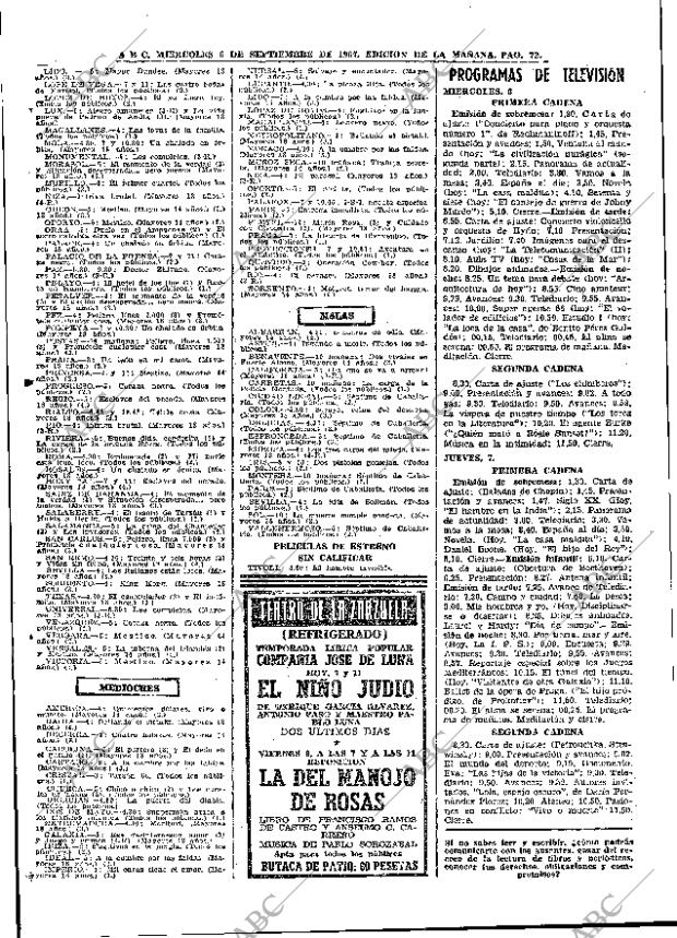 ABC MADRID 06-09-1967 página 72