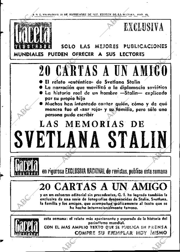 ABC MADRID 13-09-1967 página 62
