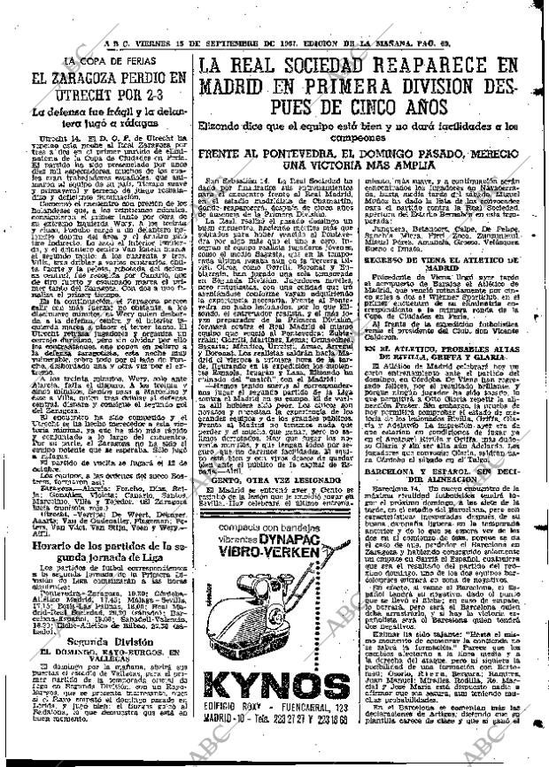 ABC MADRID 15-09-1967 página 69