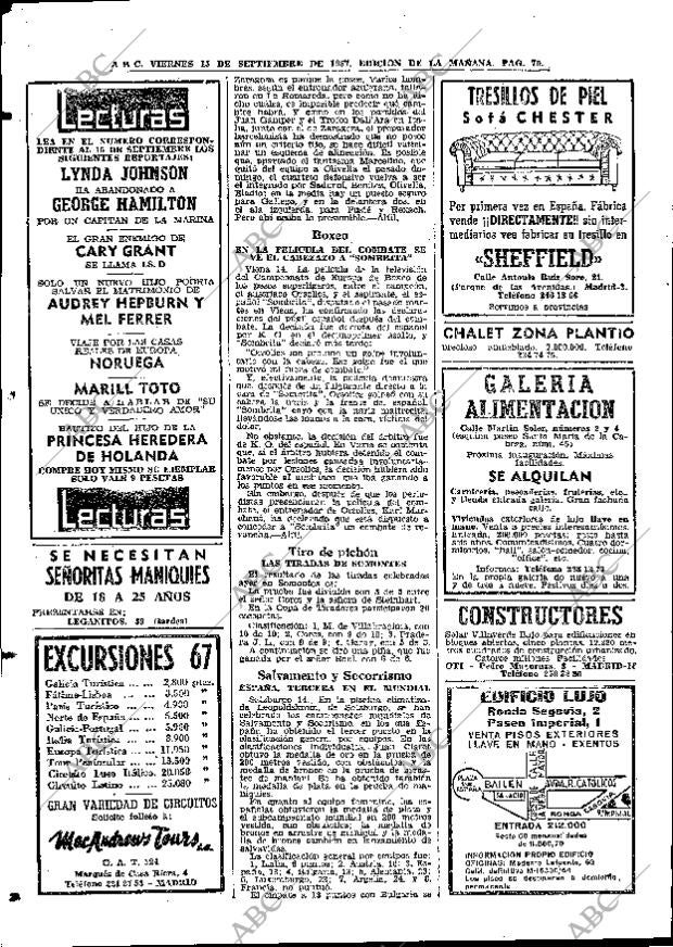 ABC MADRID 15-09-1967 página 70