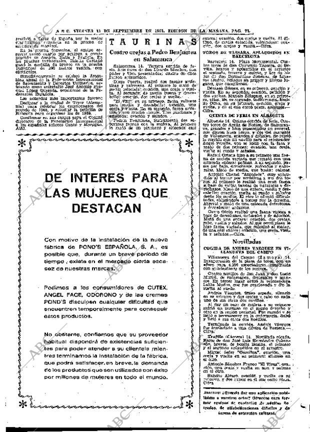 ABC MADRID 15-09-1967 página 71