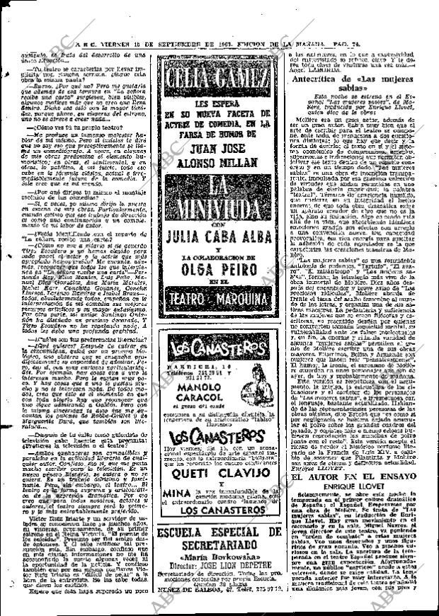 ABC MADRID 15-09-1967 página 74