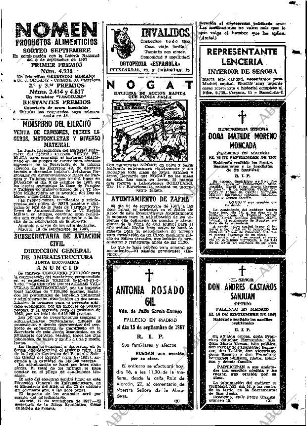 ABC MADRID 16-09-1967 página 109