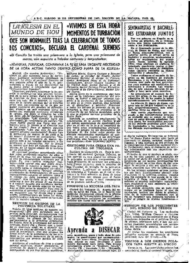ABC MADRID 16-09-1967 página 45