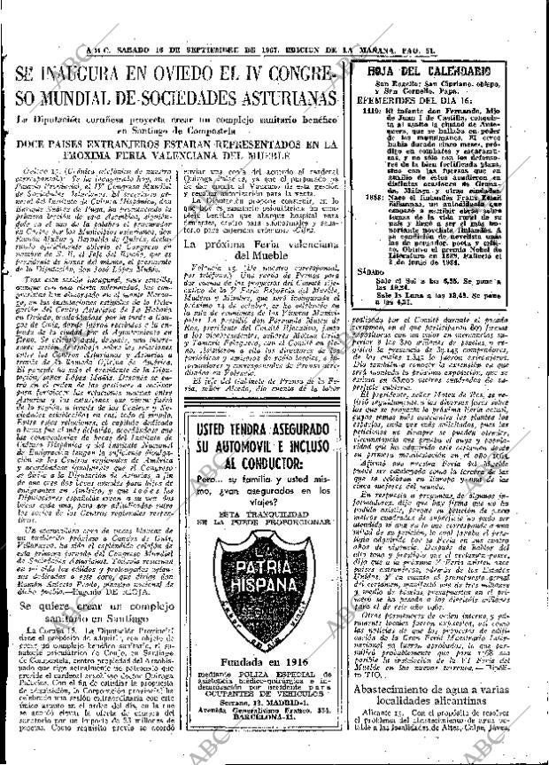 ABC MADRID 16-09-1967 página 51