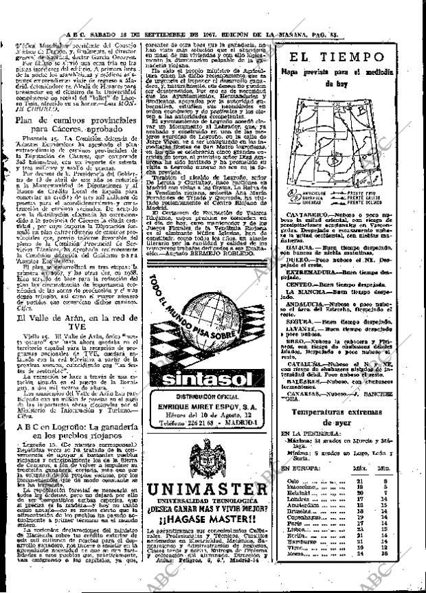 ABC MADRID 16-09-1967 página 55
