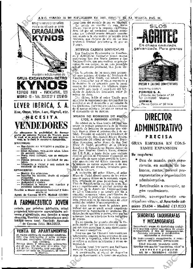 ABC MADRID 16-09-1967 página 58