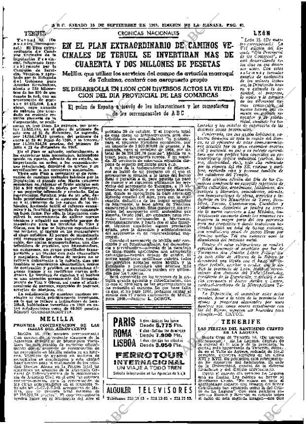 ABC MADRID 16-09-1967 página 61