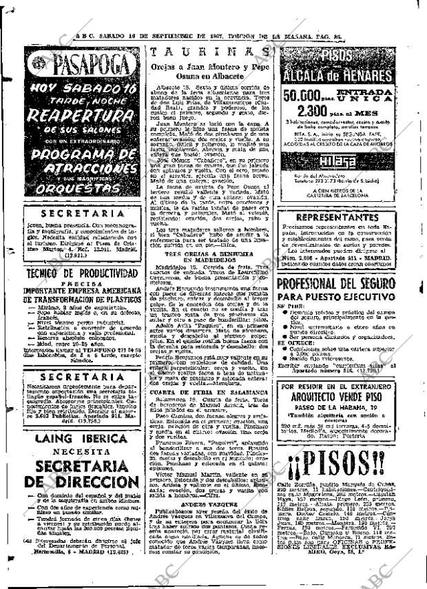 ABC MADRID 16-09-1967 página 86