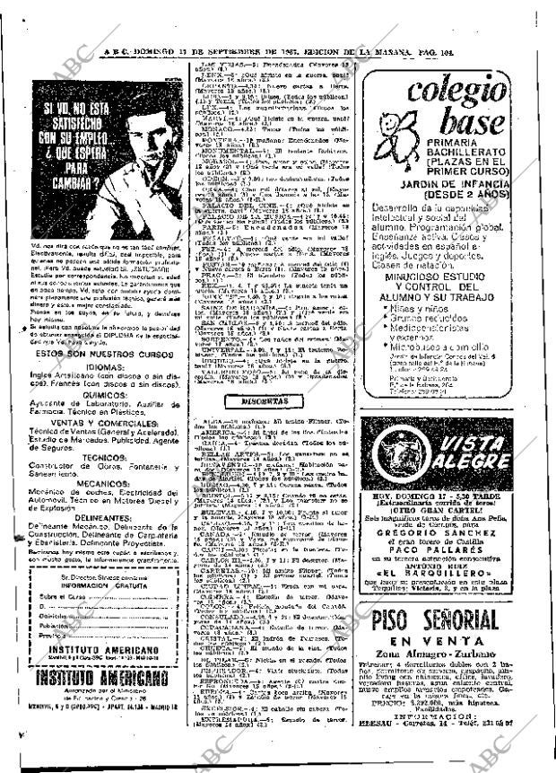 ABC MADRID 17-09-1967 página 104