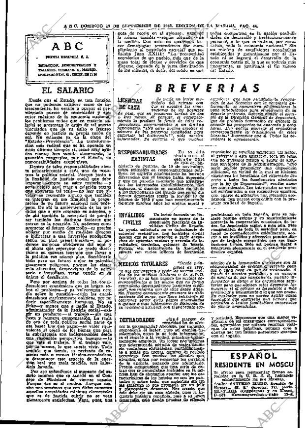 ABC MADRID 17-09-1967 página 44