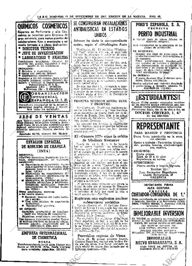 ABC MADRID 17-09-1967 página 52