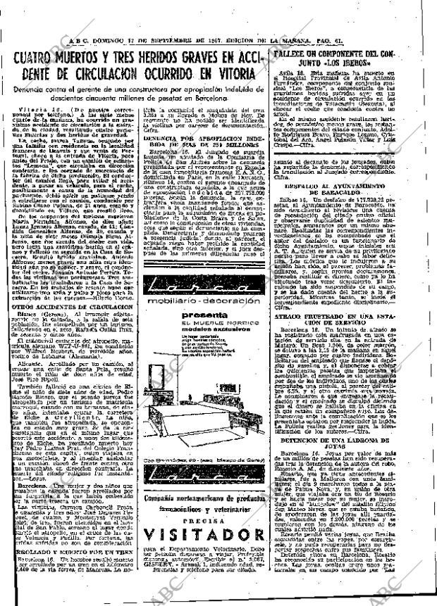 ABC MADRID 17-09-1967 página 61