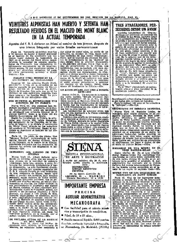 ABC MADRID 17-09-1967 página 63