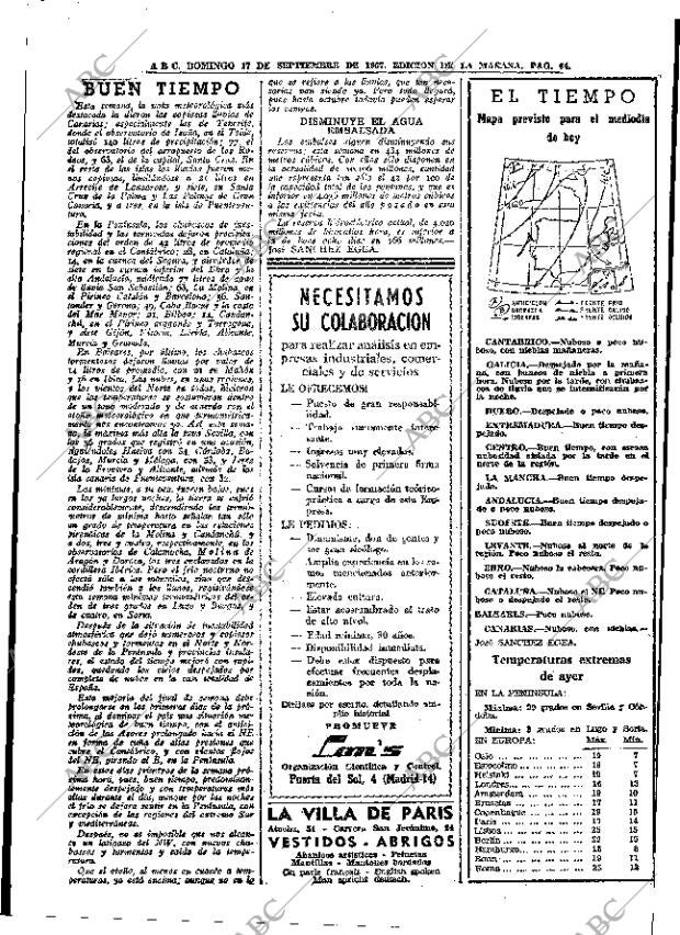 ABC MADRID 17-09-1967 página 64