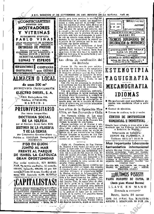 ABC MADRID 17-09-1967 página 66