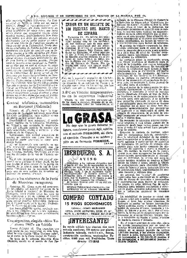 ABC MADRID 17-09-1967 página 69
