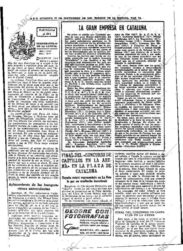 ABC MADRID 17-09-1967 página 73