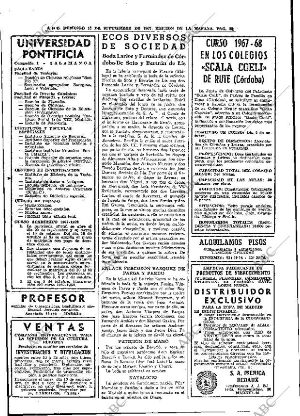 ABC MADRID 17-09-1967 página 88