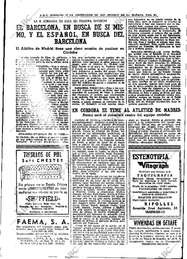 ABC MADRID 17-09-1967 página 91