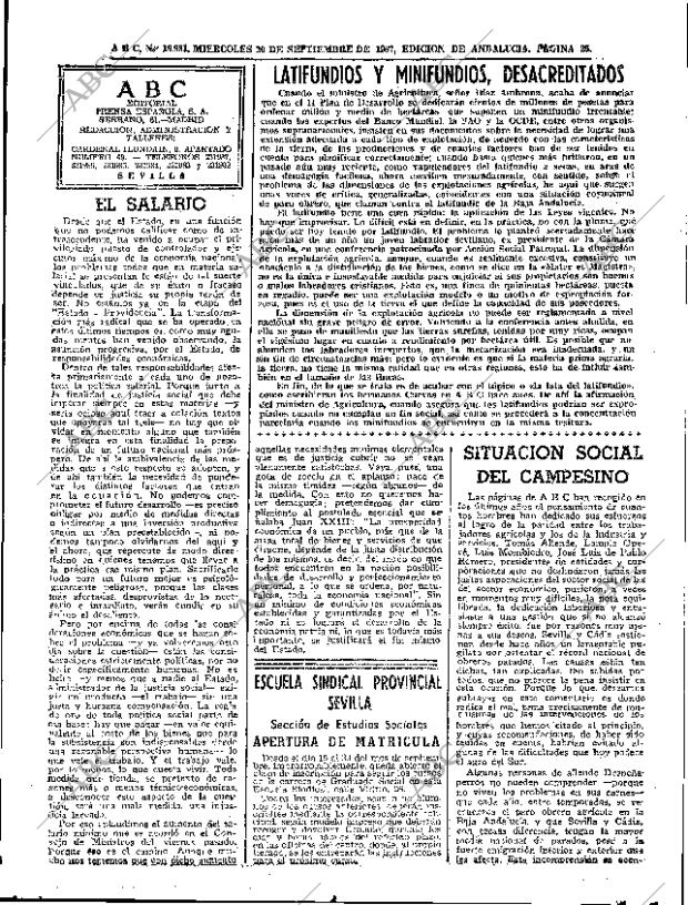 ABC SEVILLA 20-09-1967 página 25