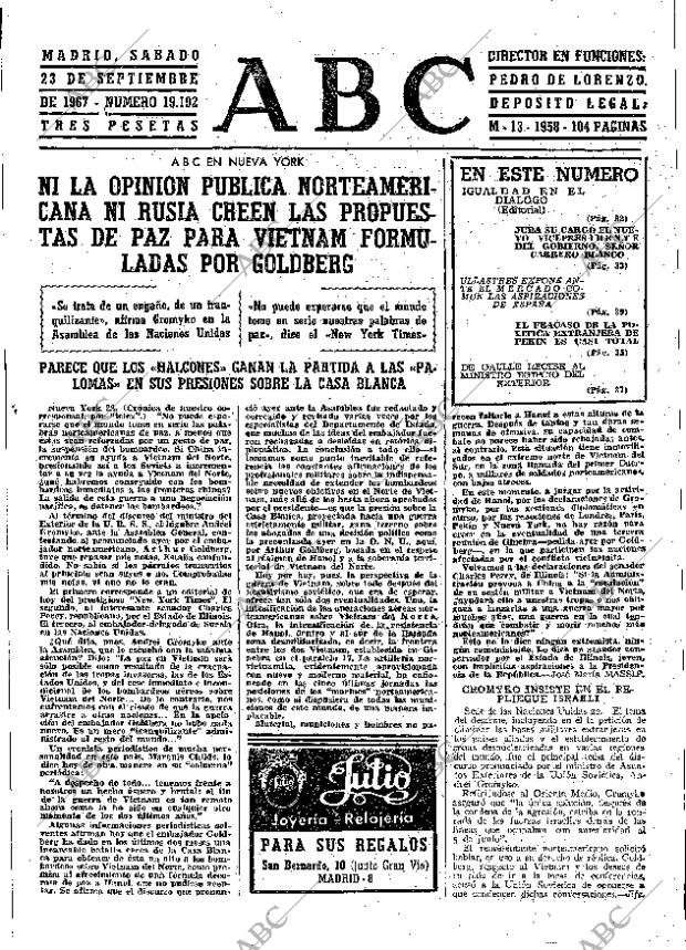 ABC MADRID 23-09-1967 página 31