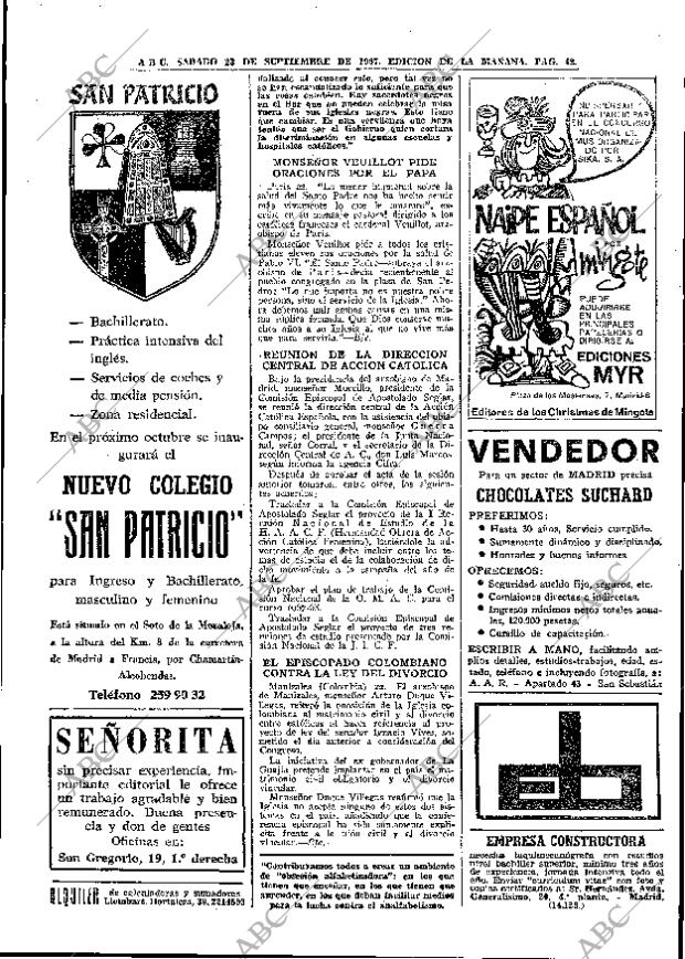 ABC MADRID 23-09-1967 página 42