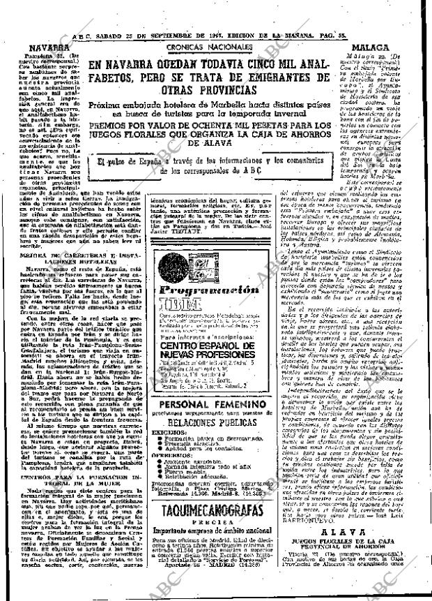 ABC MADRID 23-09-1967 página 55