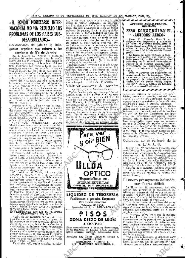 ABC MADRID 23-09-1967 página 69