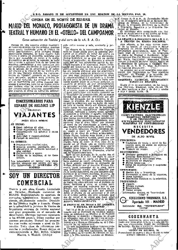 ABC MADRID 23-09-1967 página 78