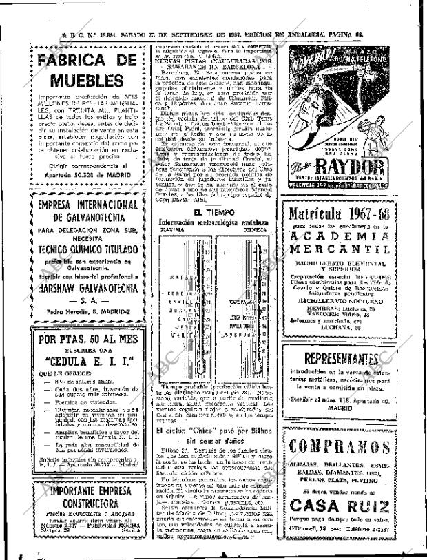 ABC SEVILLA 23-09-1967 página 68