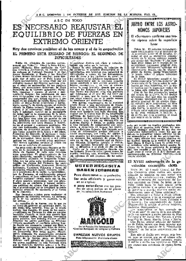 ABC MADRID 01-10-1967 página 61