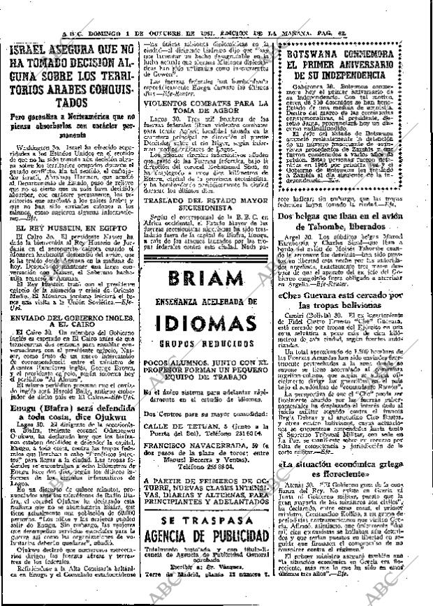 ABC MADRID 01-10-1967 página 62