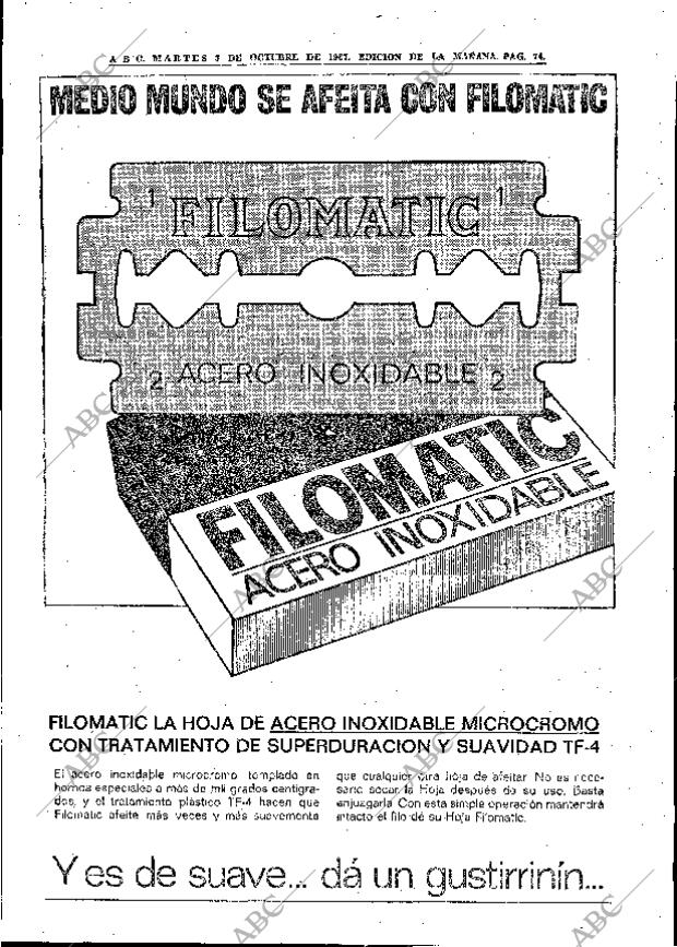 ABC MADRID 03-10-1967 página 74