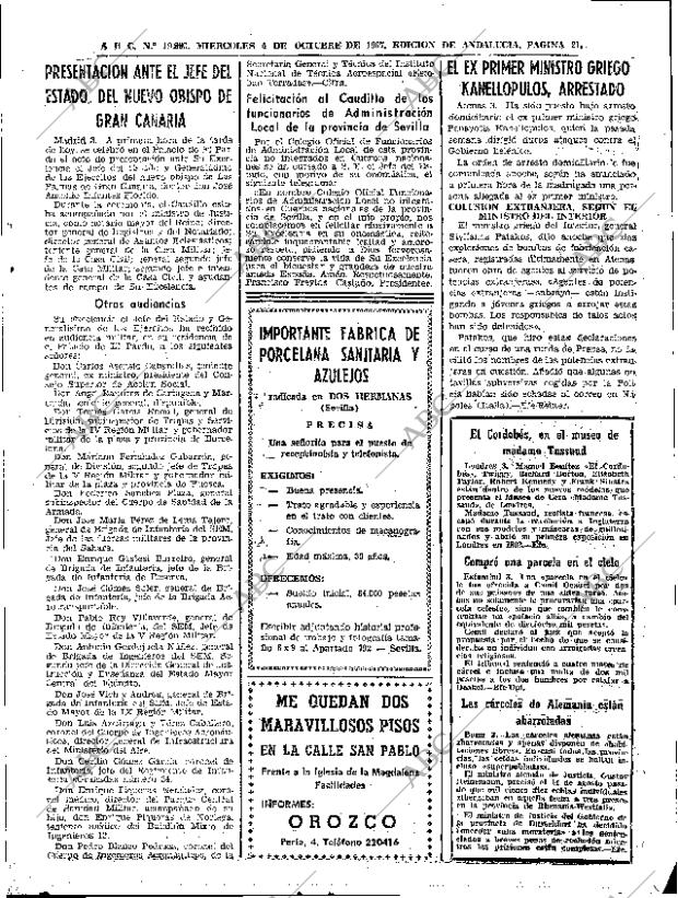 ABC SEVILLA 04-10-1967 página 21