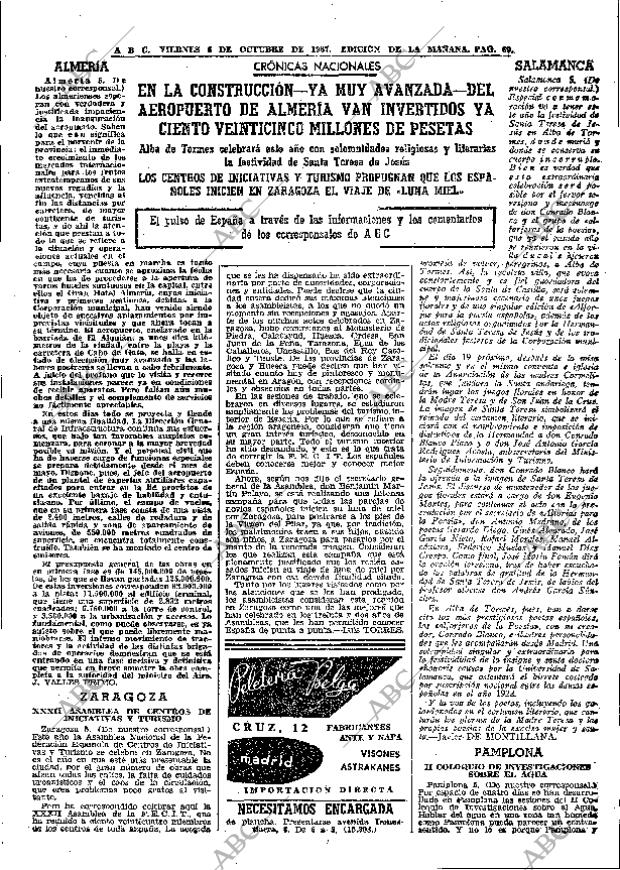 ABC MADRID 06-10-1967 página 69