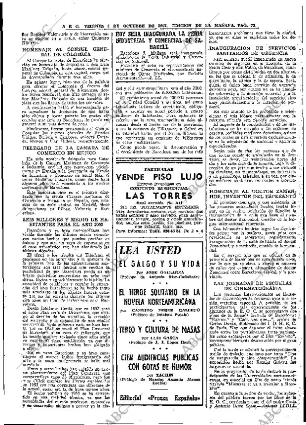 ABC MADRID 06-10-1967 página 73